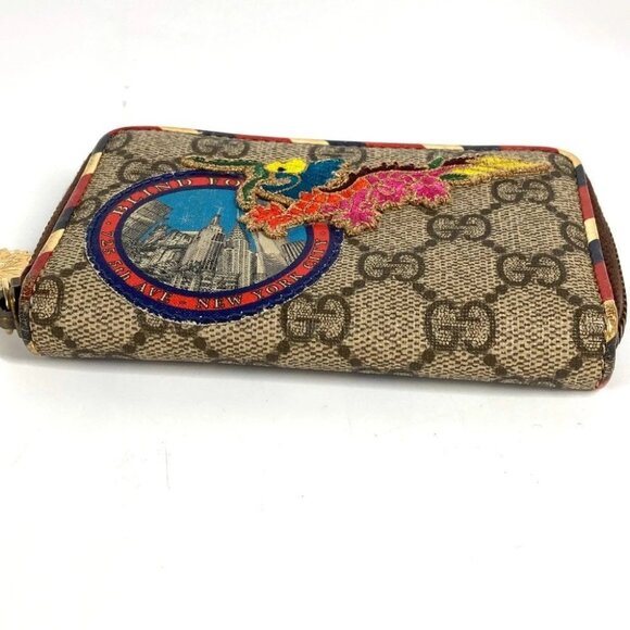 GUCCI 473911 GG Supreme Courier Patch Business Card Case Coin Wallet coin purse - Picture 4 of 9
